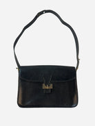80s Schulter Tasche Schwarz