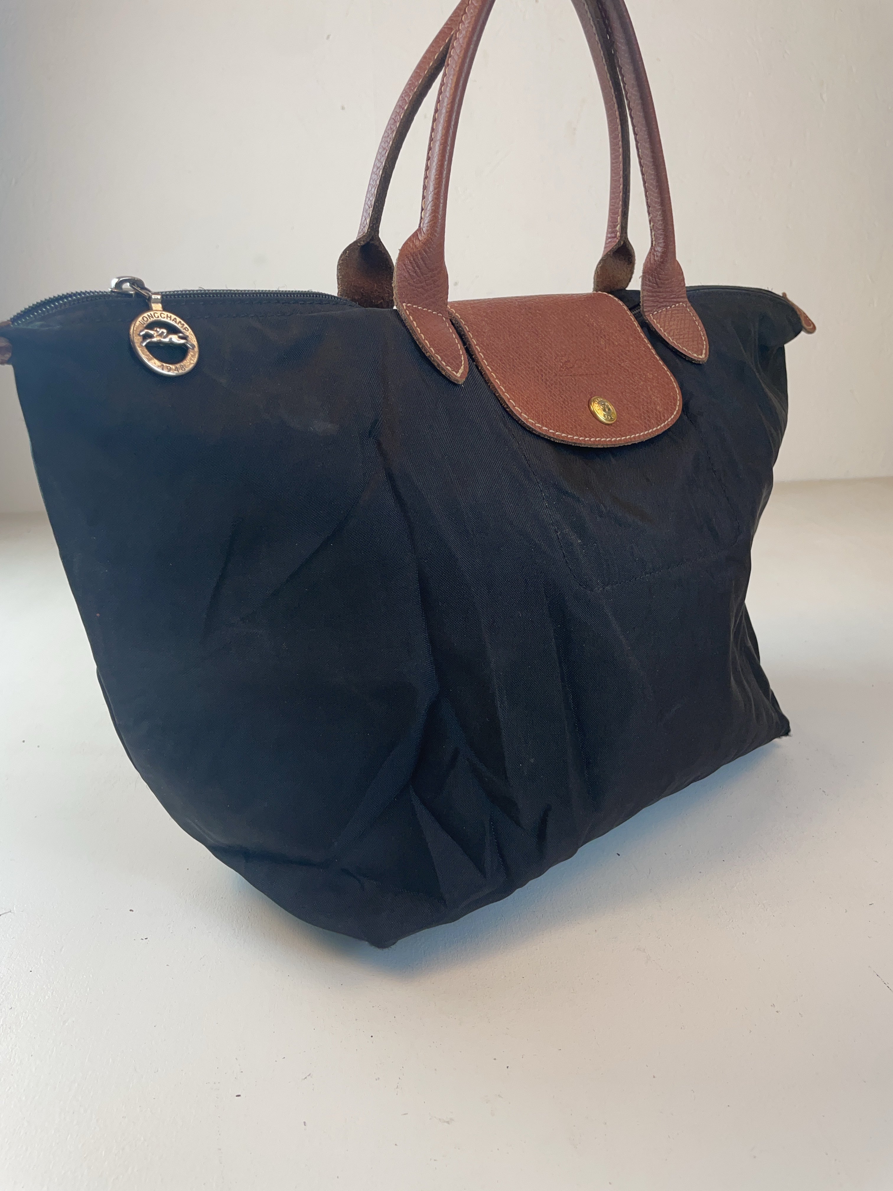 Longchamp Shopper Tasche Schwarz Y2k