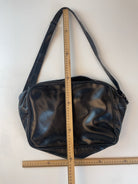Patchwork Schulter Tasche Schwarz 90s