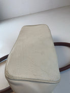 Lederstruktur Bowling Tasche Weiß Y2k