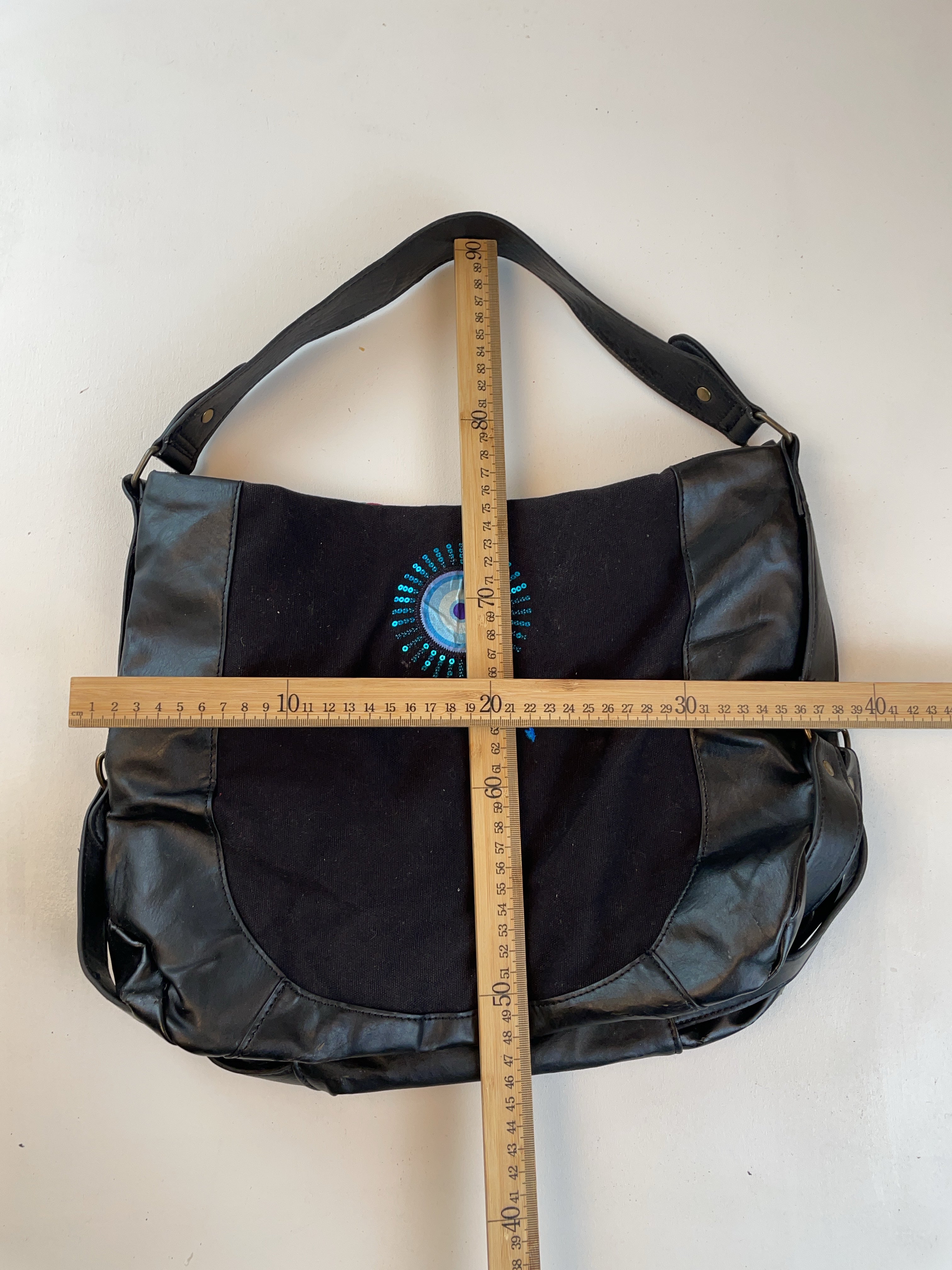 Desigual Schulter Tasche Schwarz Y2k