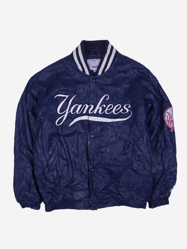 Starter Yankees MLB Leder College Jacke (L)