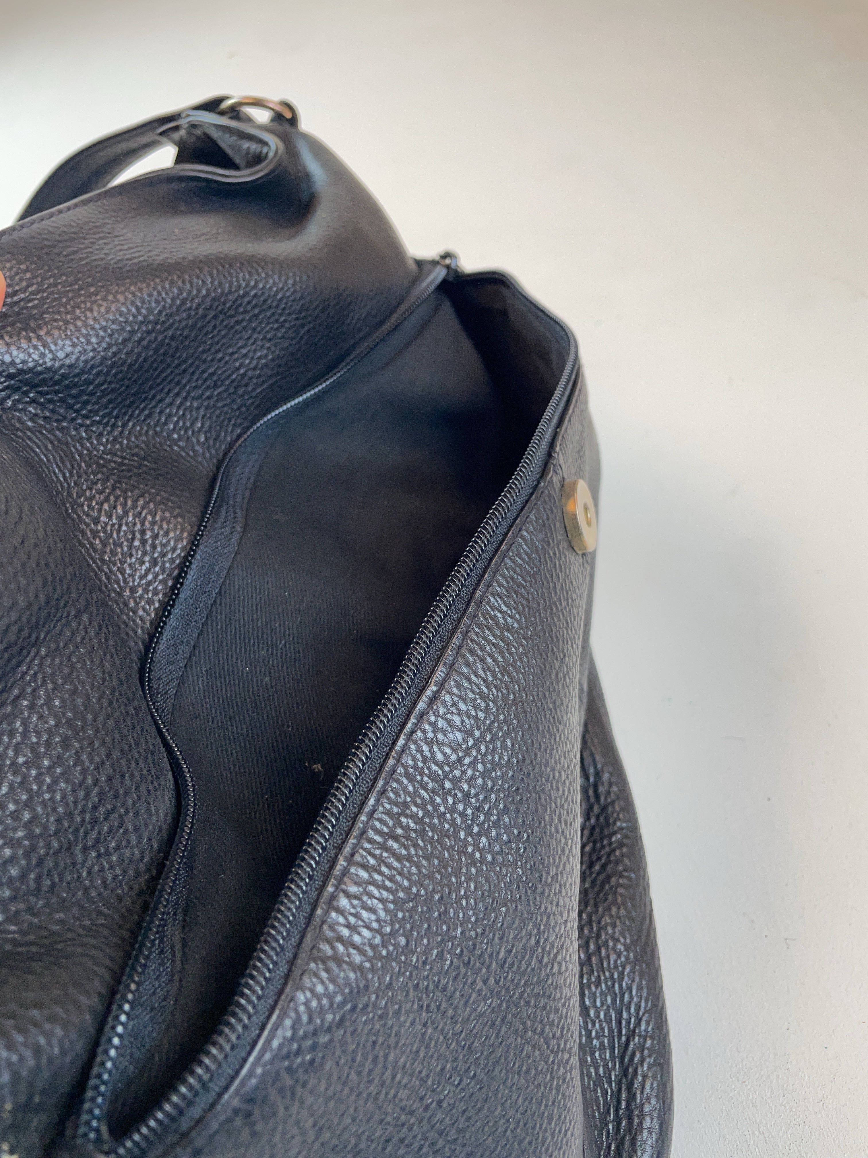 Leder Schulter Tasche Schwarz Y2k