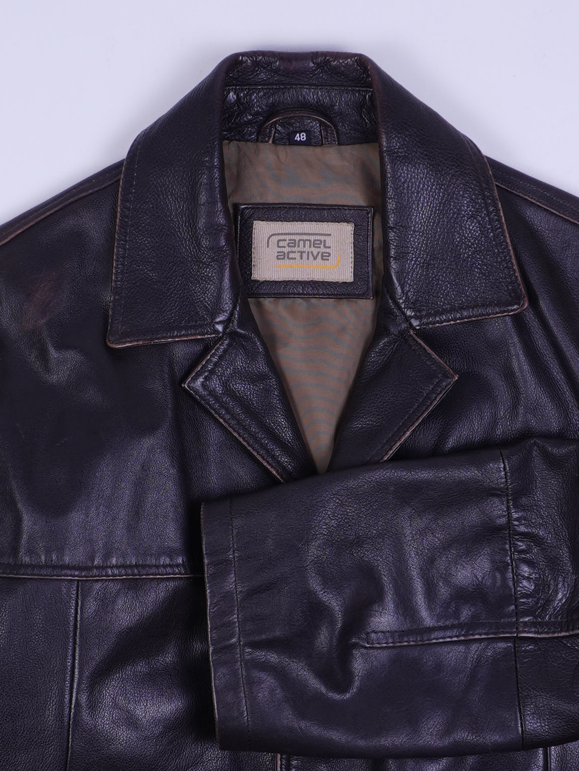 Camel Lederjacke (XL)