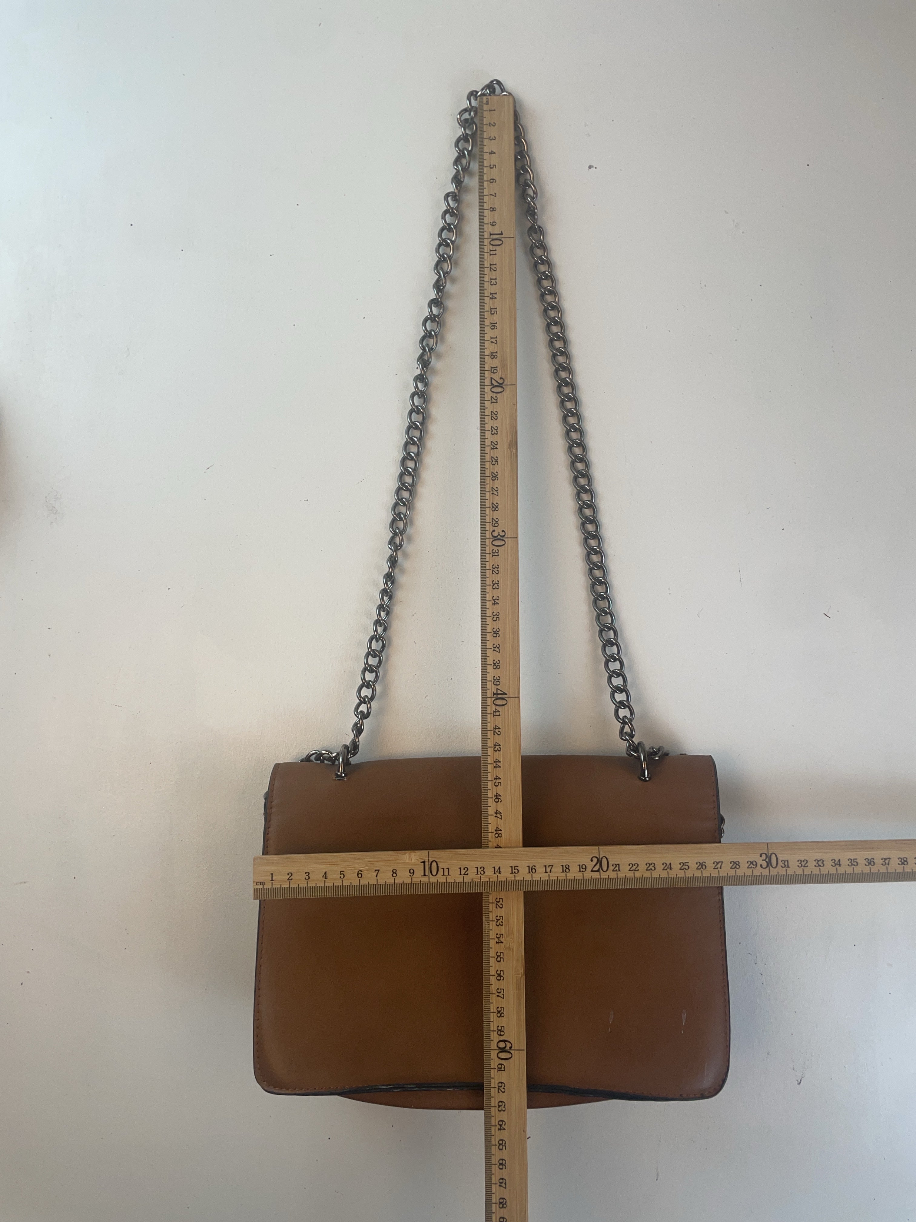 Nietenbesatz Schulter Tasche Braun Y2k