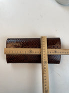 Pythonmuster Clutch Tasche Braun 80s