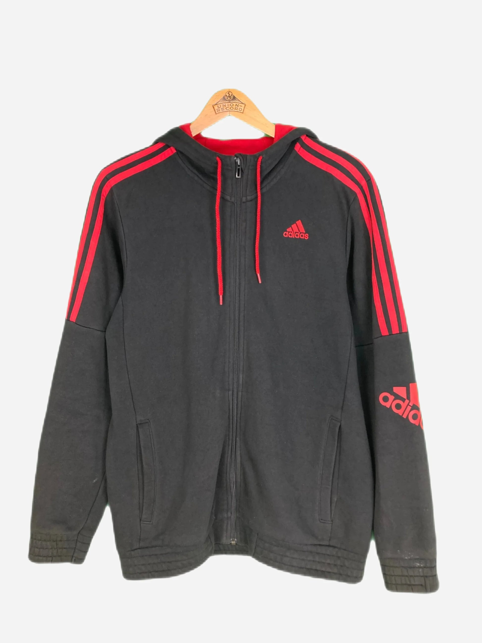 Adidas jacke schwarz mit roten streifen online