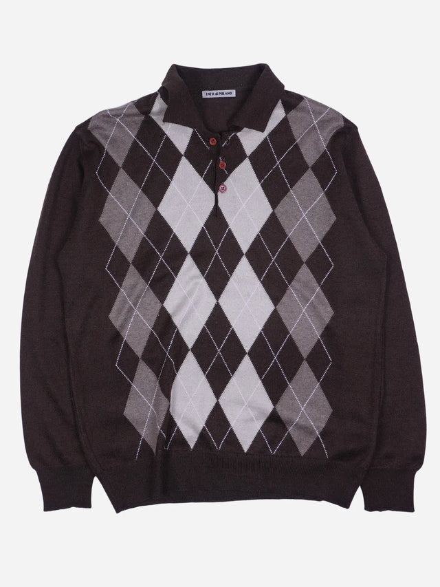 Vintage Half Button Sweater (L)