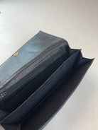Leder Clutch Tasche Schwarz 80s