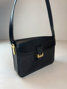 80s Schulter Tasche Schwarz