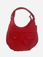 Genarbt Schulter Tasche Rot Y2k
