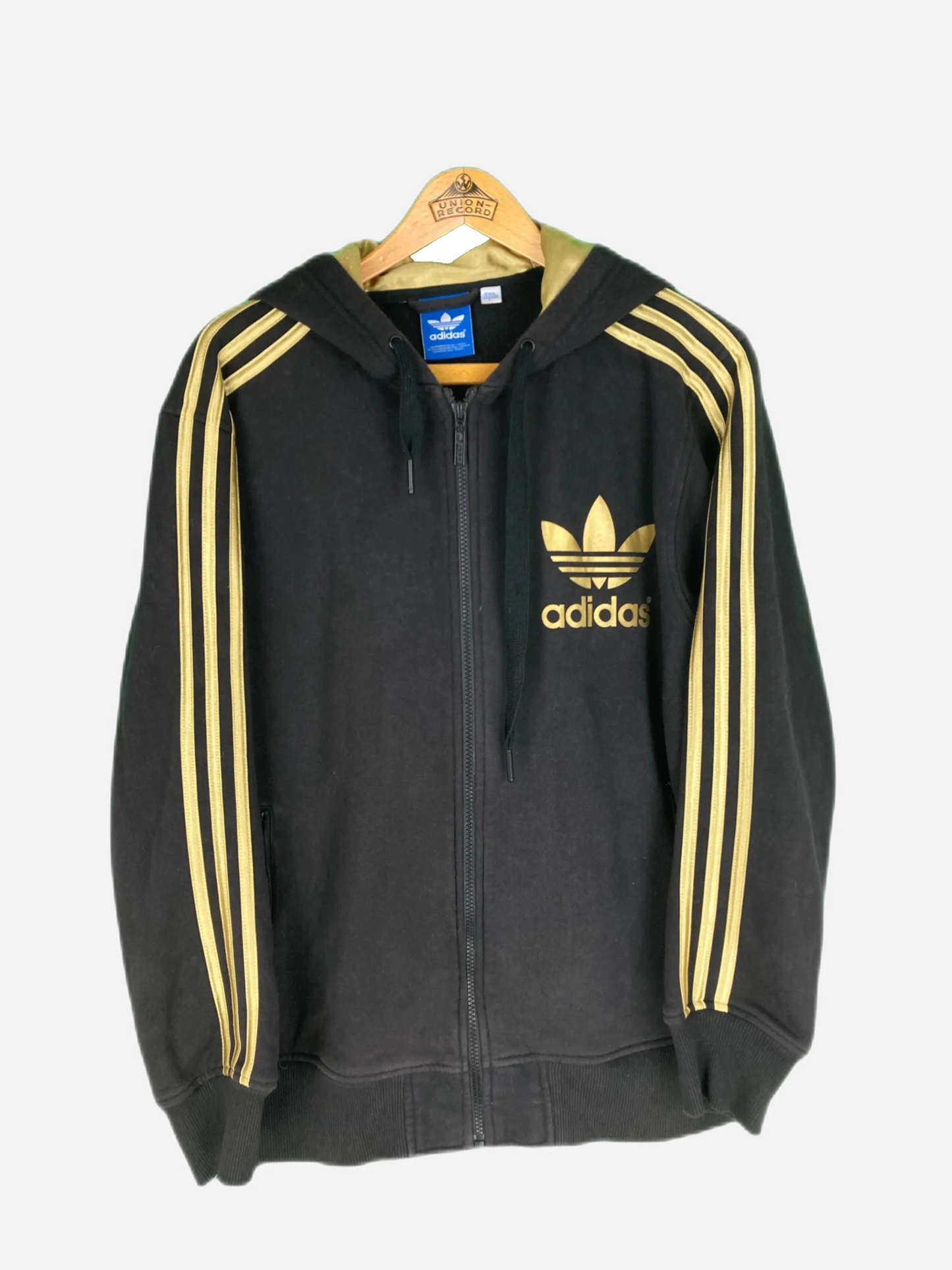 Adidas jacke schwarz mit goldenen streifen online