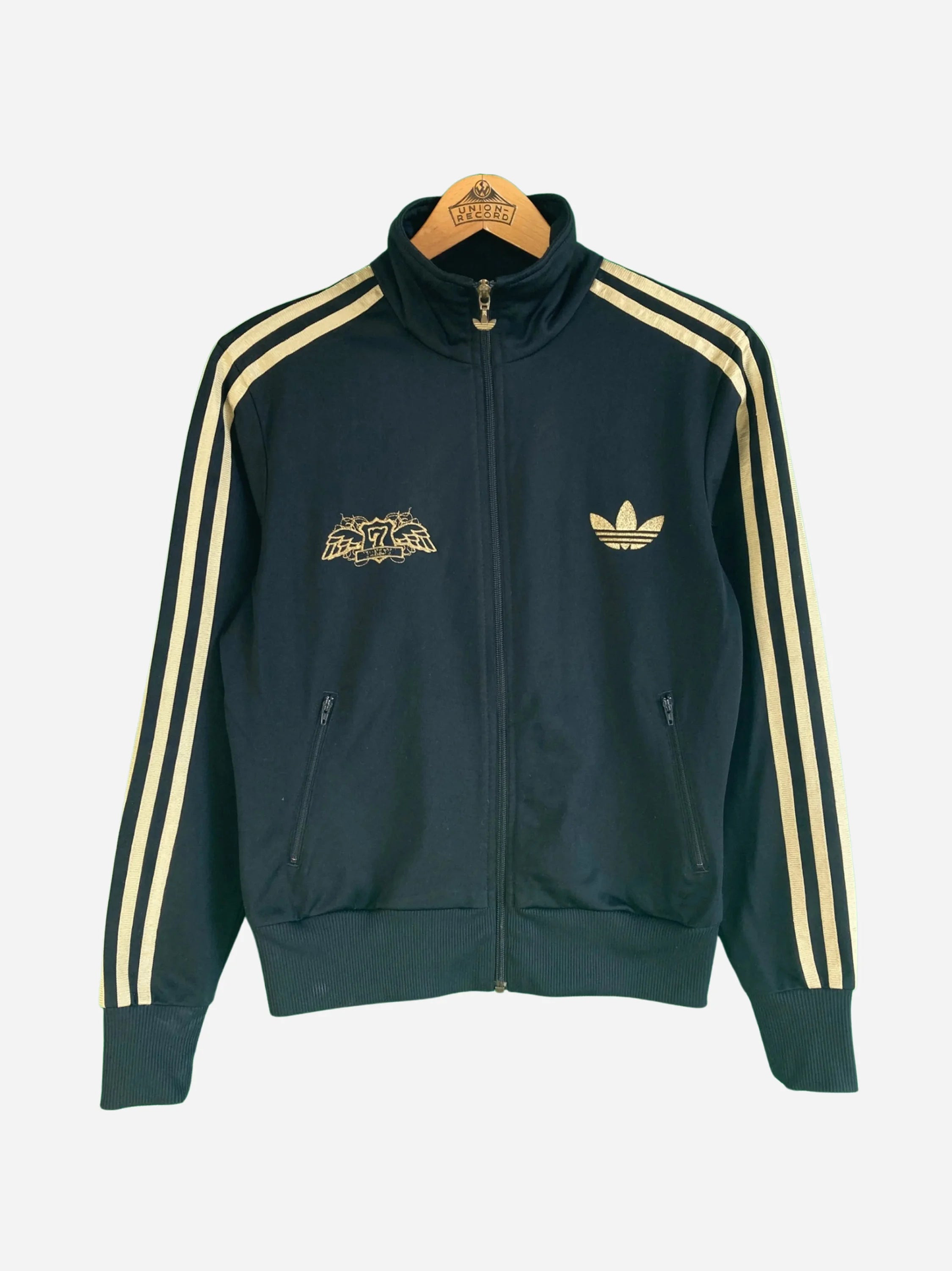 Adidas jacke goldene streifen on sale