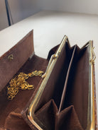 Pythonmuster Clutch Tasche Braun 80s