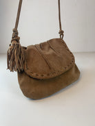 Veloursleder Boho Tasche Braun Y2k
