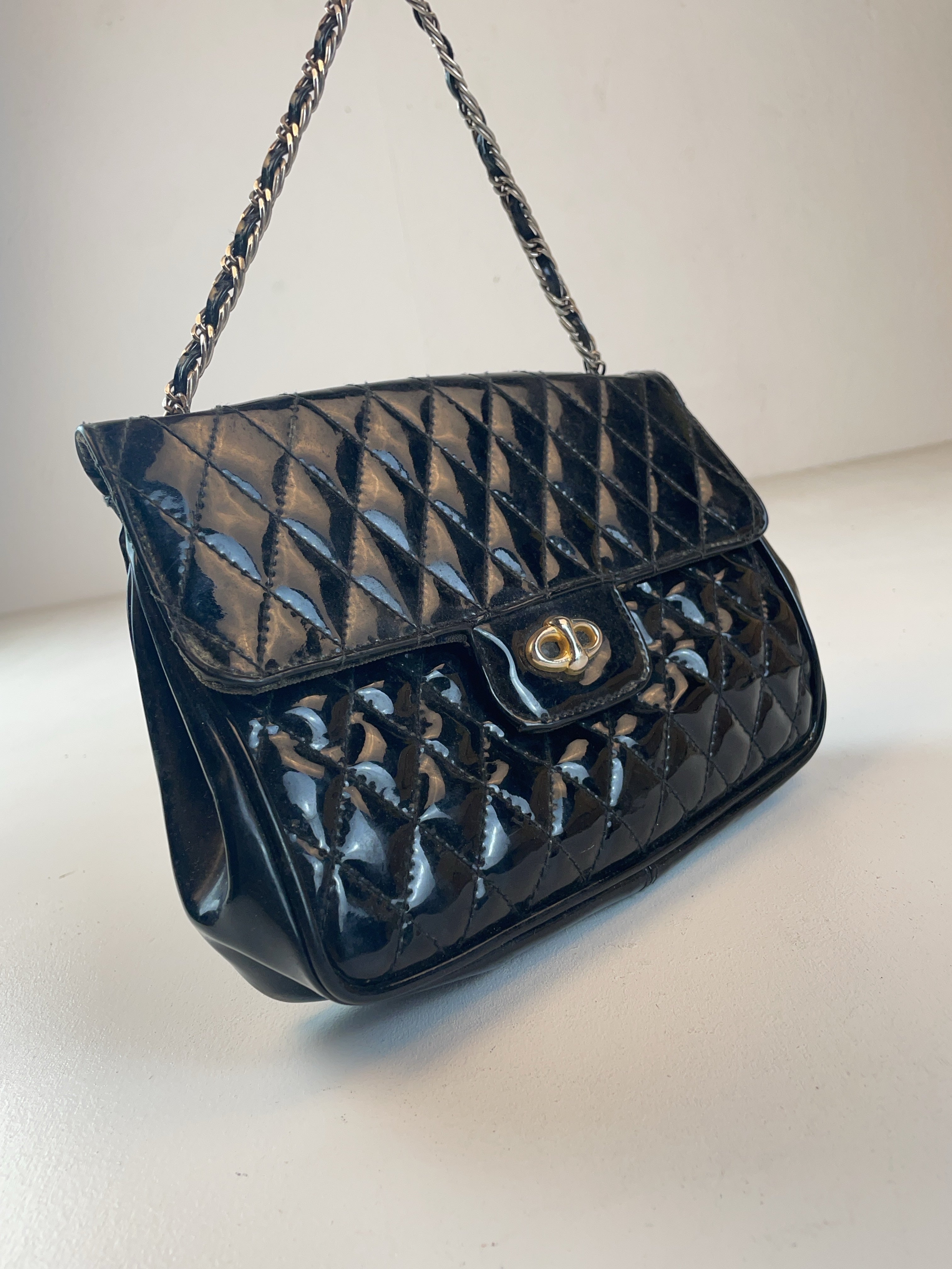Gesteppt Baguette Tasche Schwarz Y2k