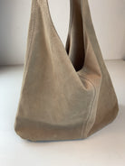 Wildleder Y2K Hobo Tasche Beige