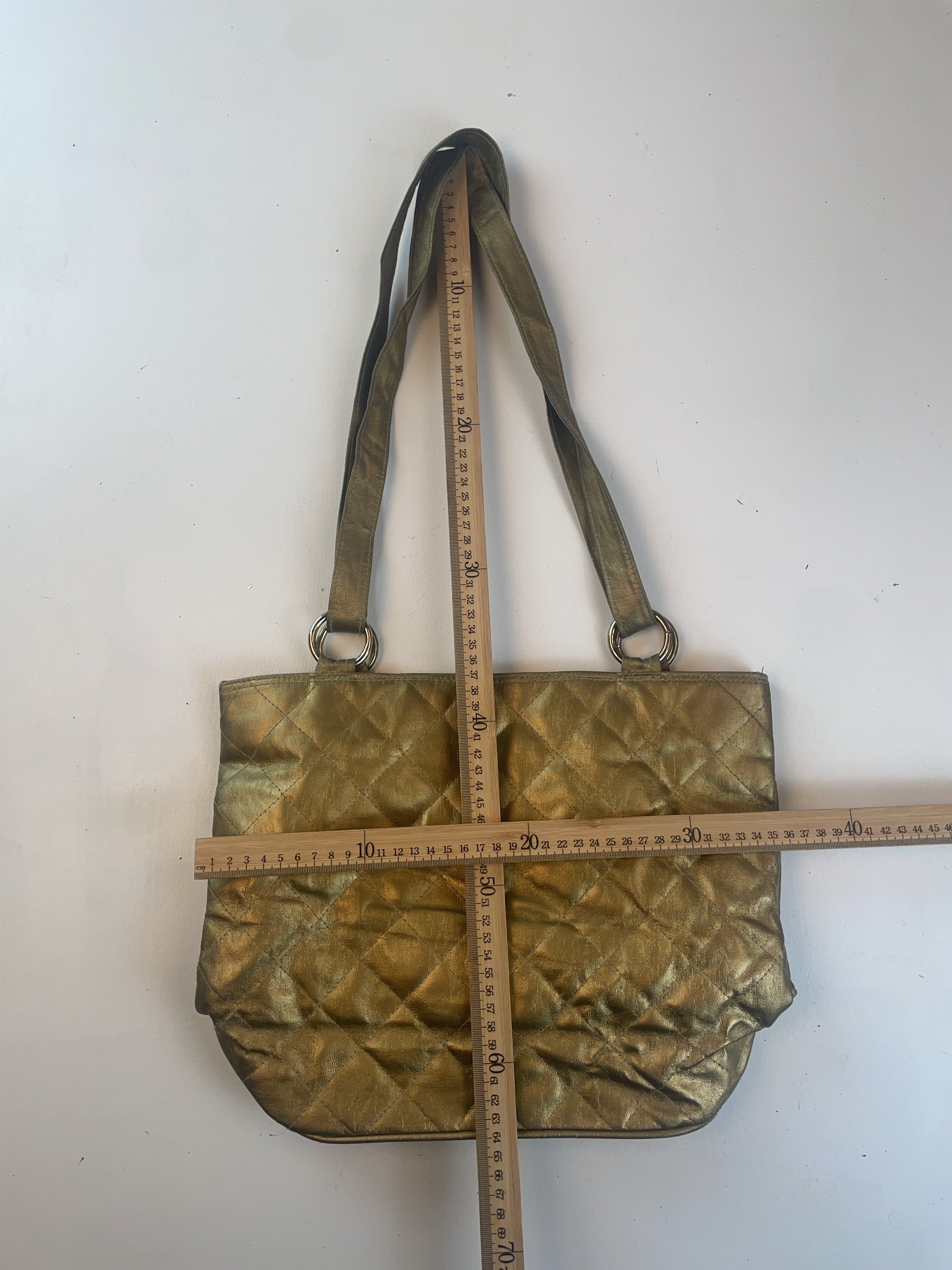 Glamourousesque Schulter Tasche Gold Y2k