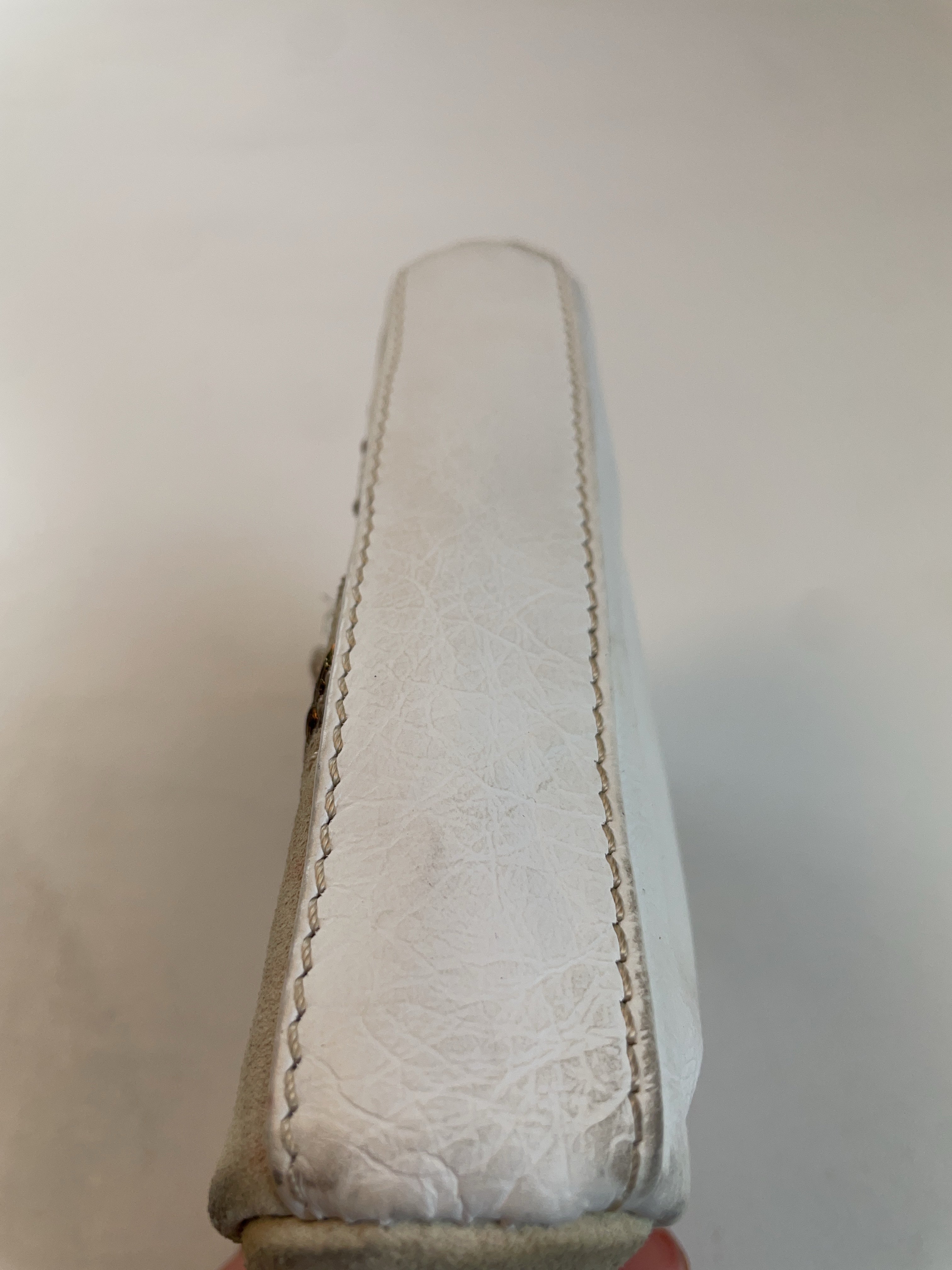Leder Fransen Tasche Weiß Y2k