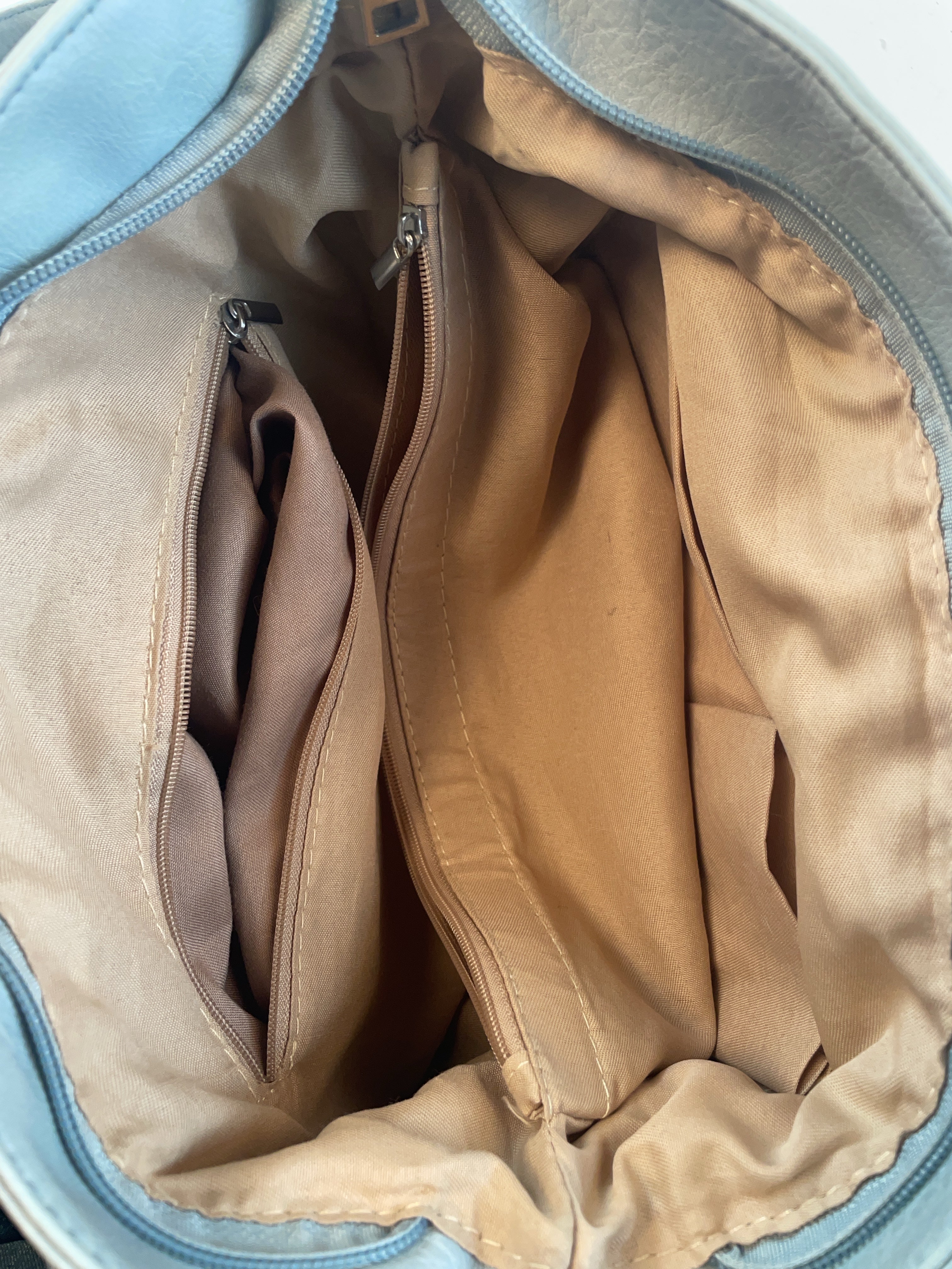 Kunstleder Schulter Tasche Blau Y2k