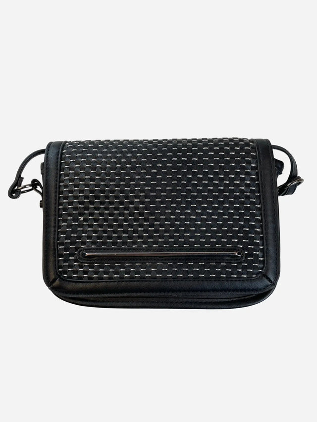Geflochten Crossbody Tasche Schwarz Y2k