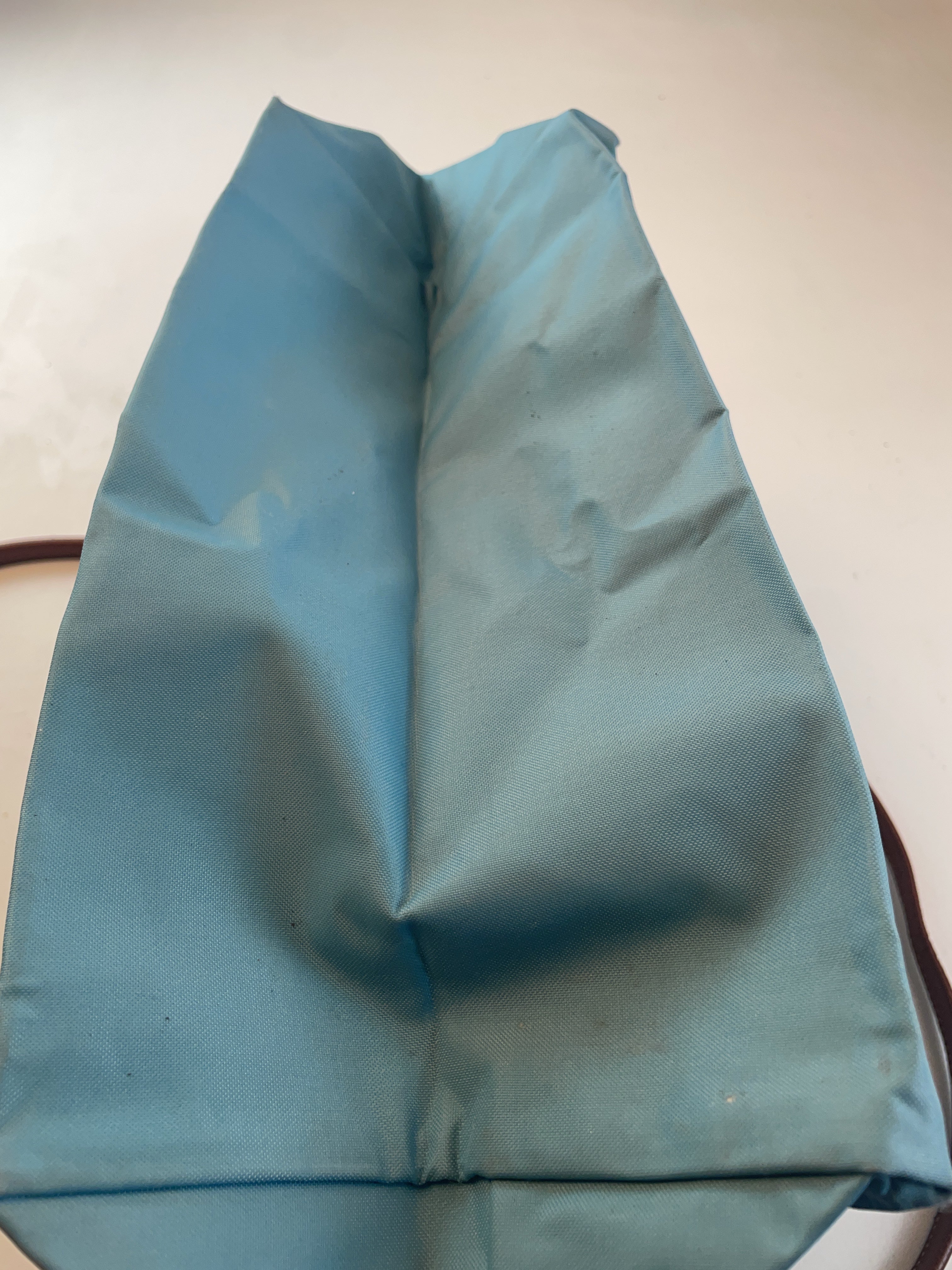 Lederpatch Shopper Tasche Blau Y2k