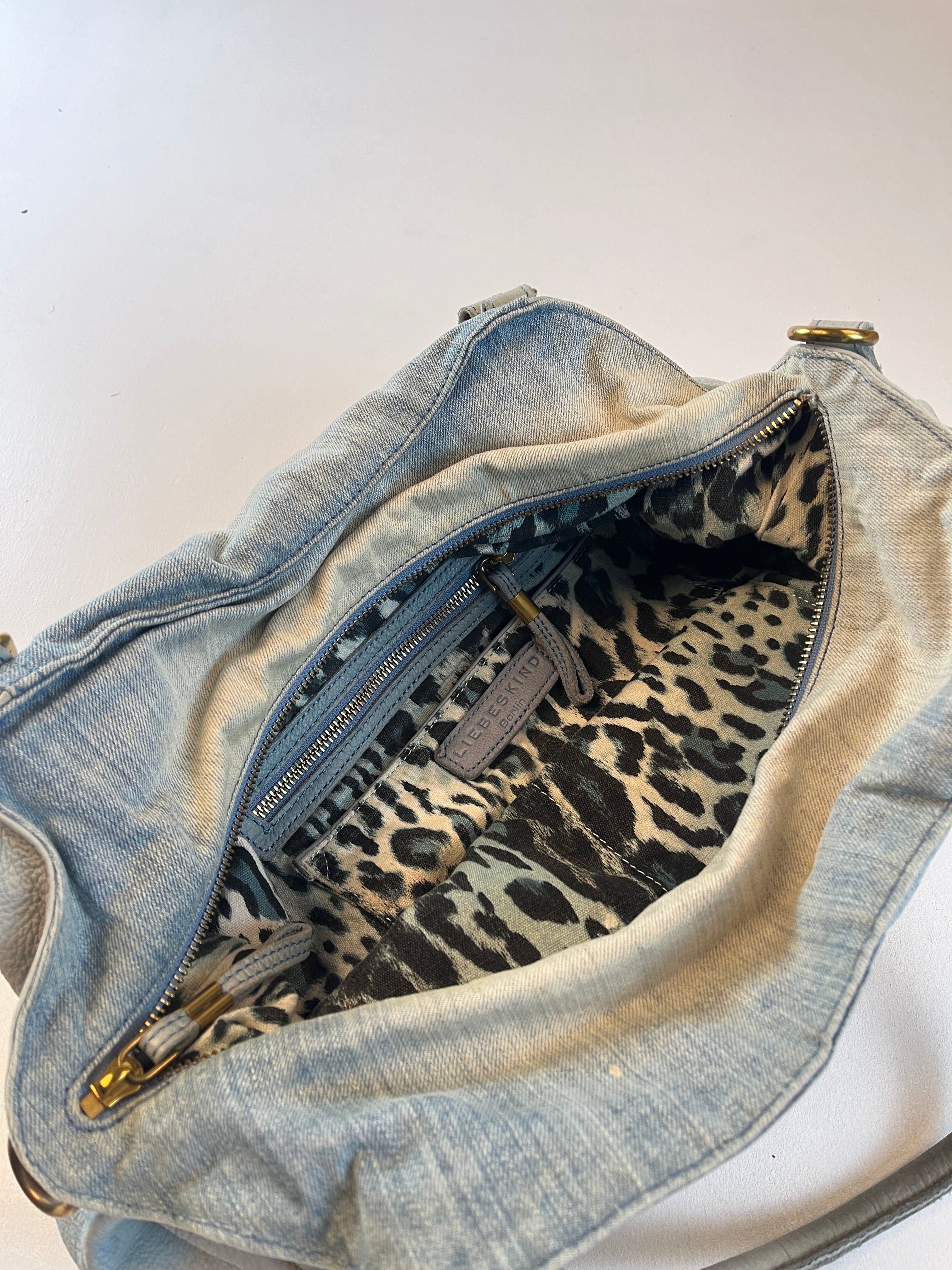 Vintage Liebeskind Jeans Tasche Blau