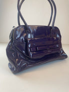 Lackoptik Baguette Tasche Lila Y2k