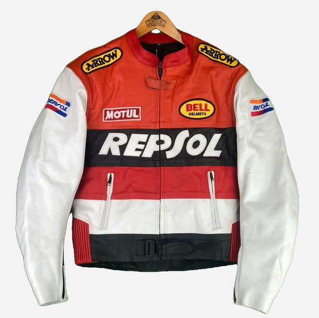 Repsol Leder Racing Jacke (L)