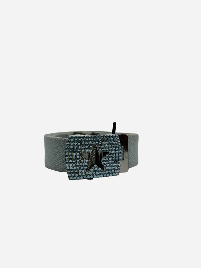 Vintage Y2K Strass Stern Gürtel Blau