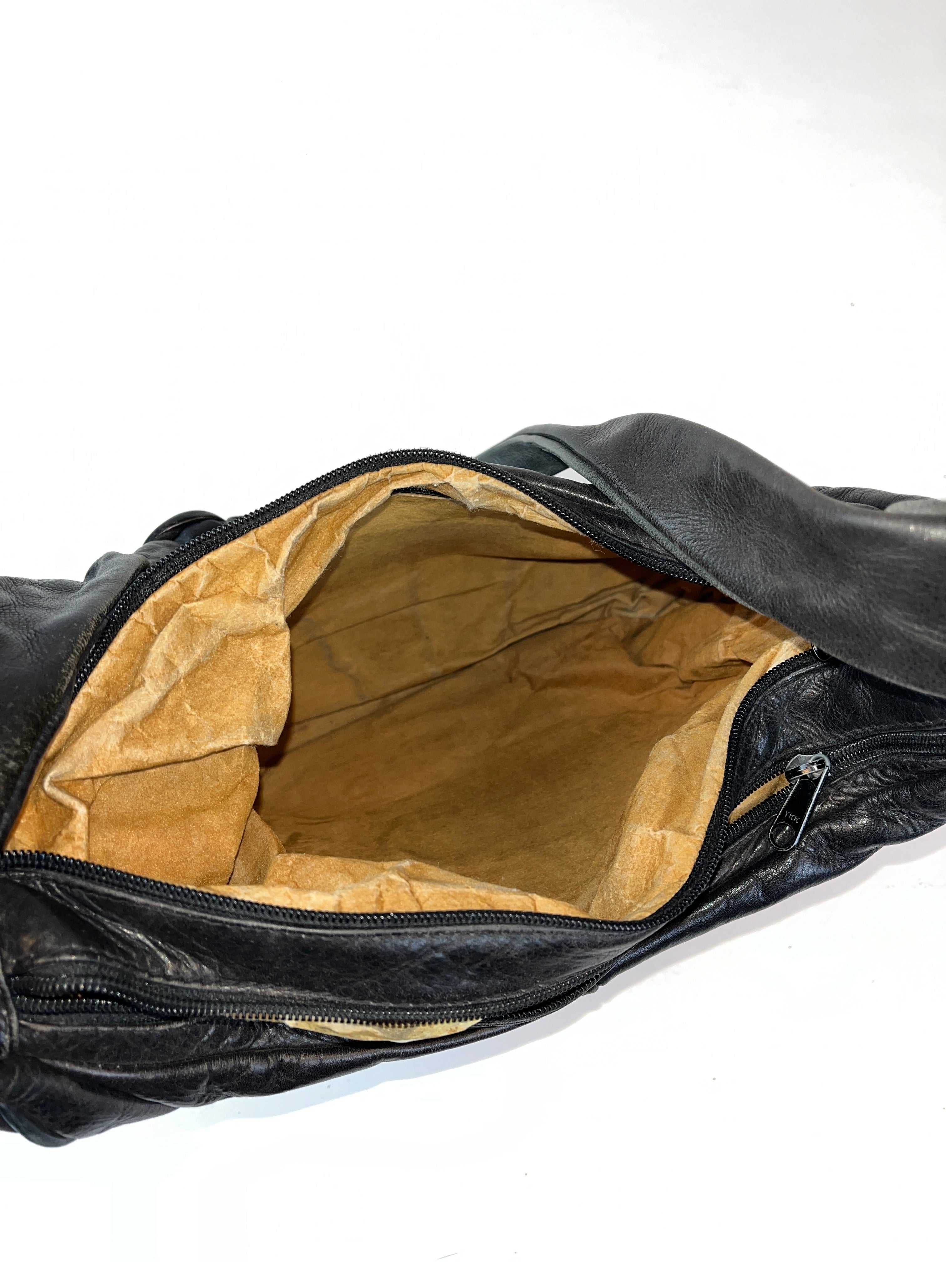 Vintage Leder Tasche Schwarz