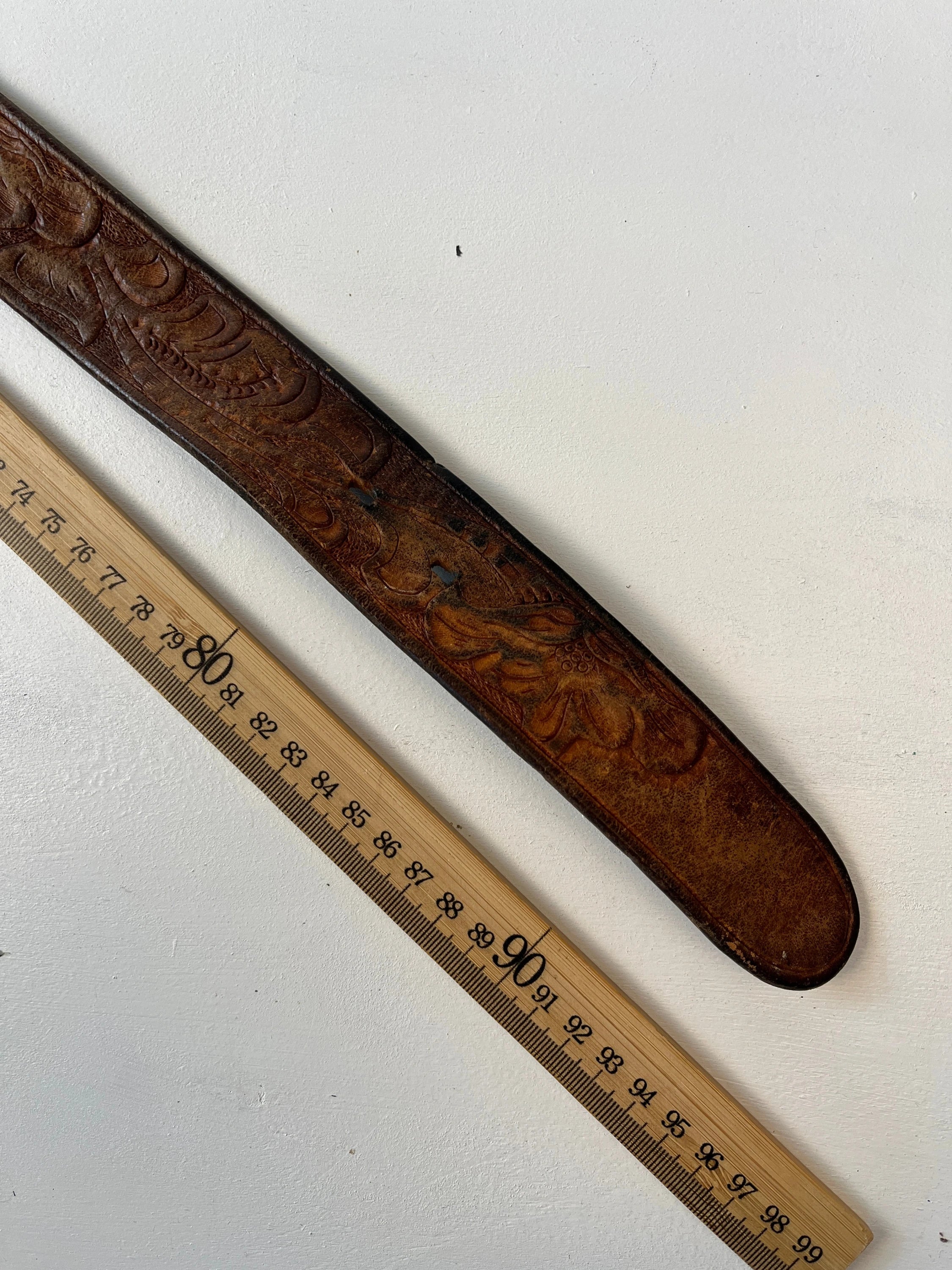 Vintage Leder Gürtel Braun