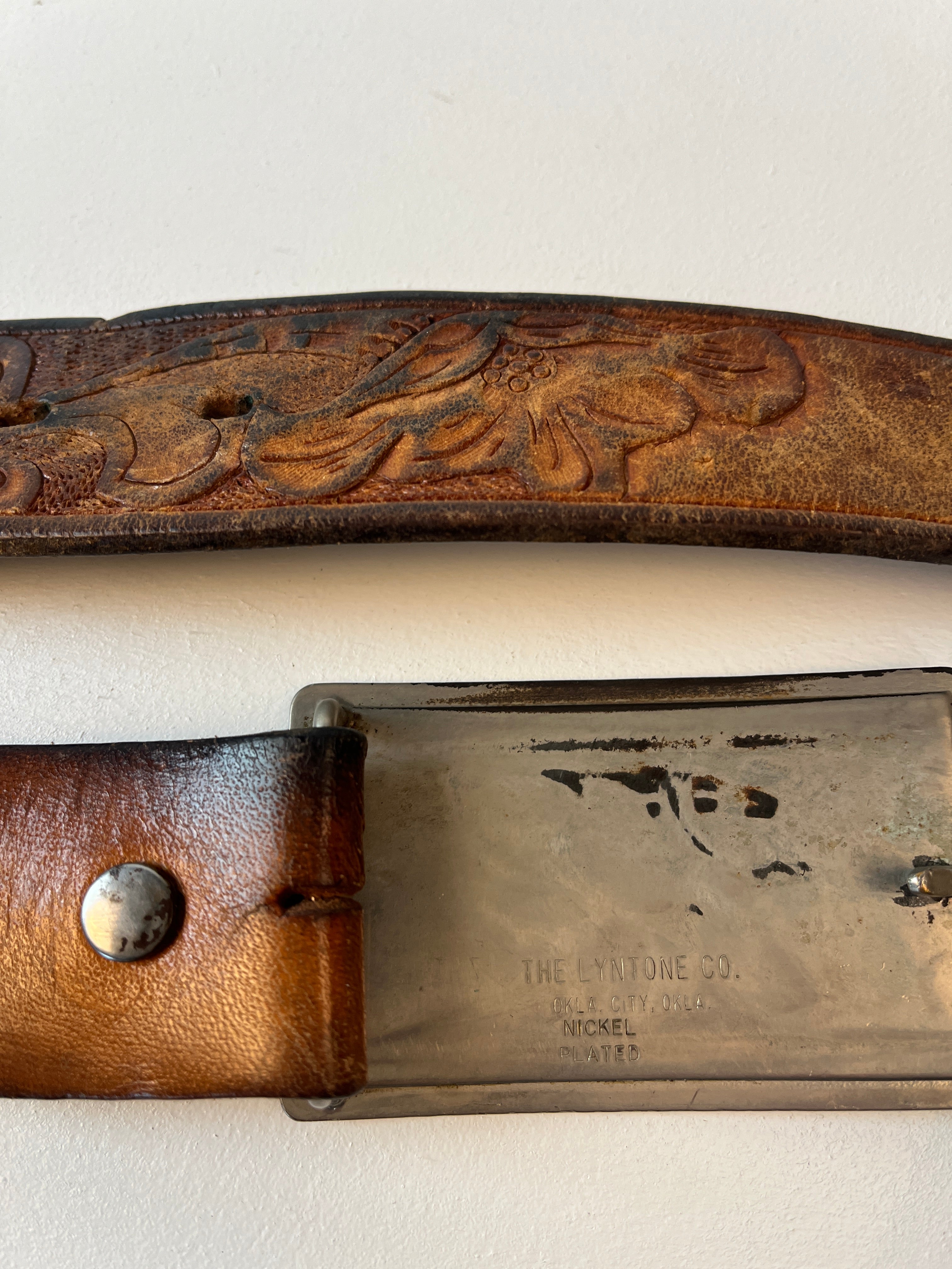 Vintage Leder Gürtel Braun