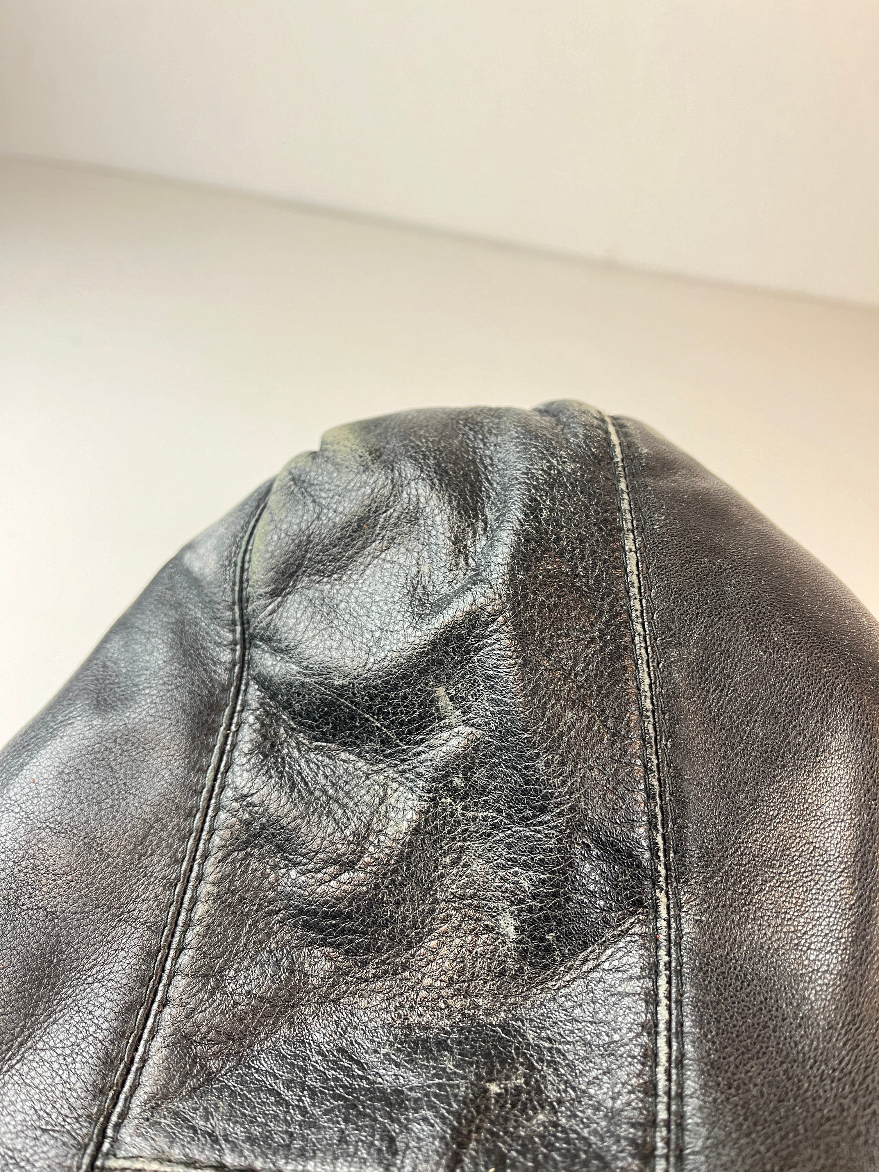 Vintage Leder Tasche Schwarz