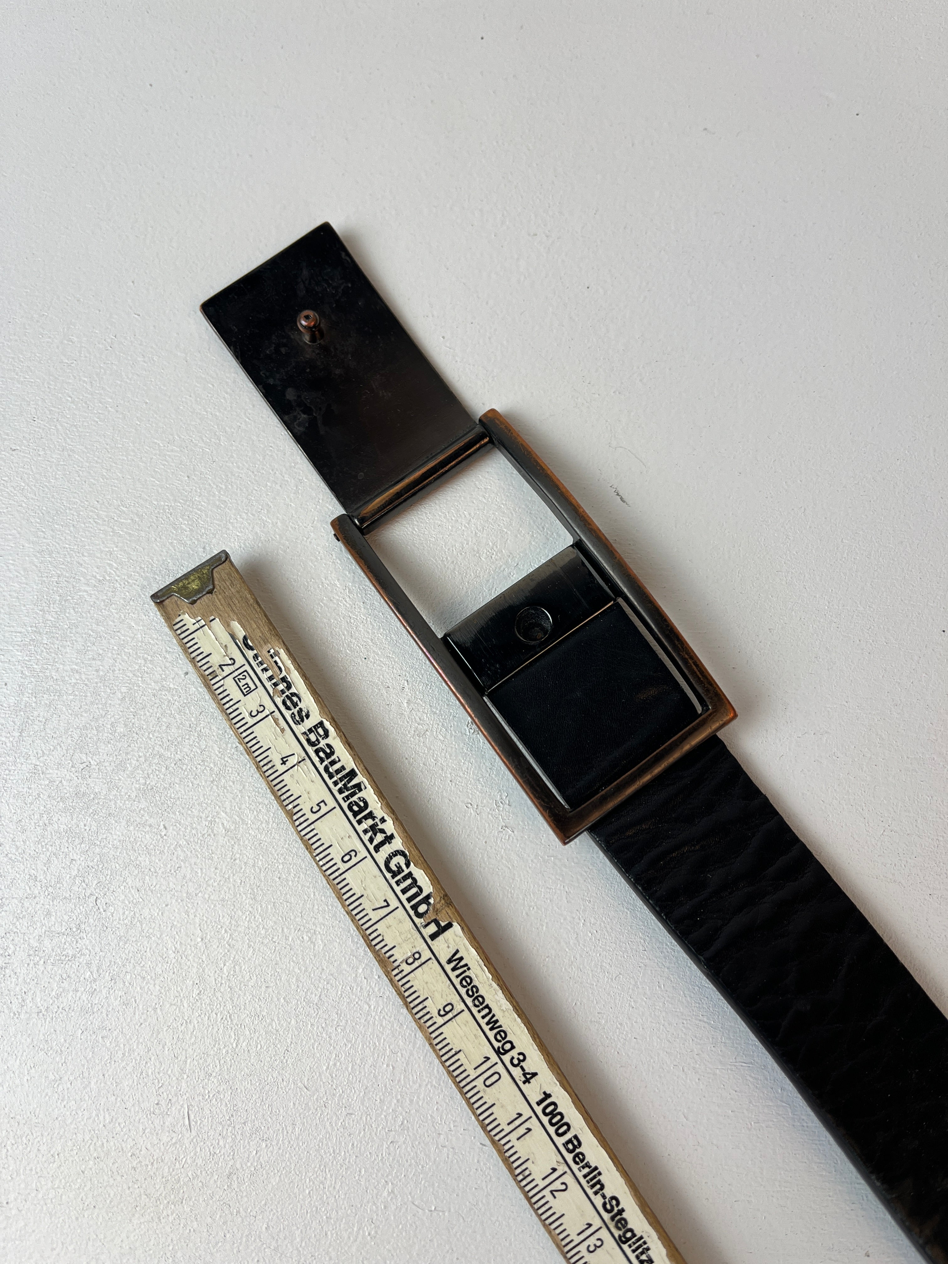 Vintage Leder Gürtel Schwarz