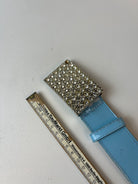 Vintage Y2K Strass Gürtel Blau