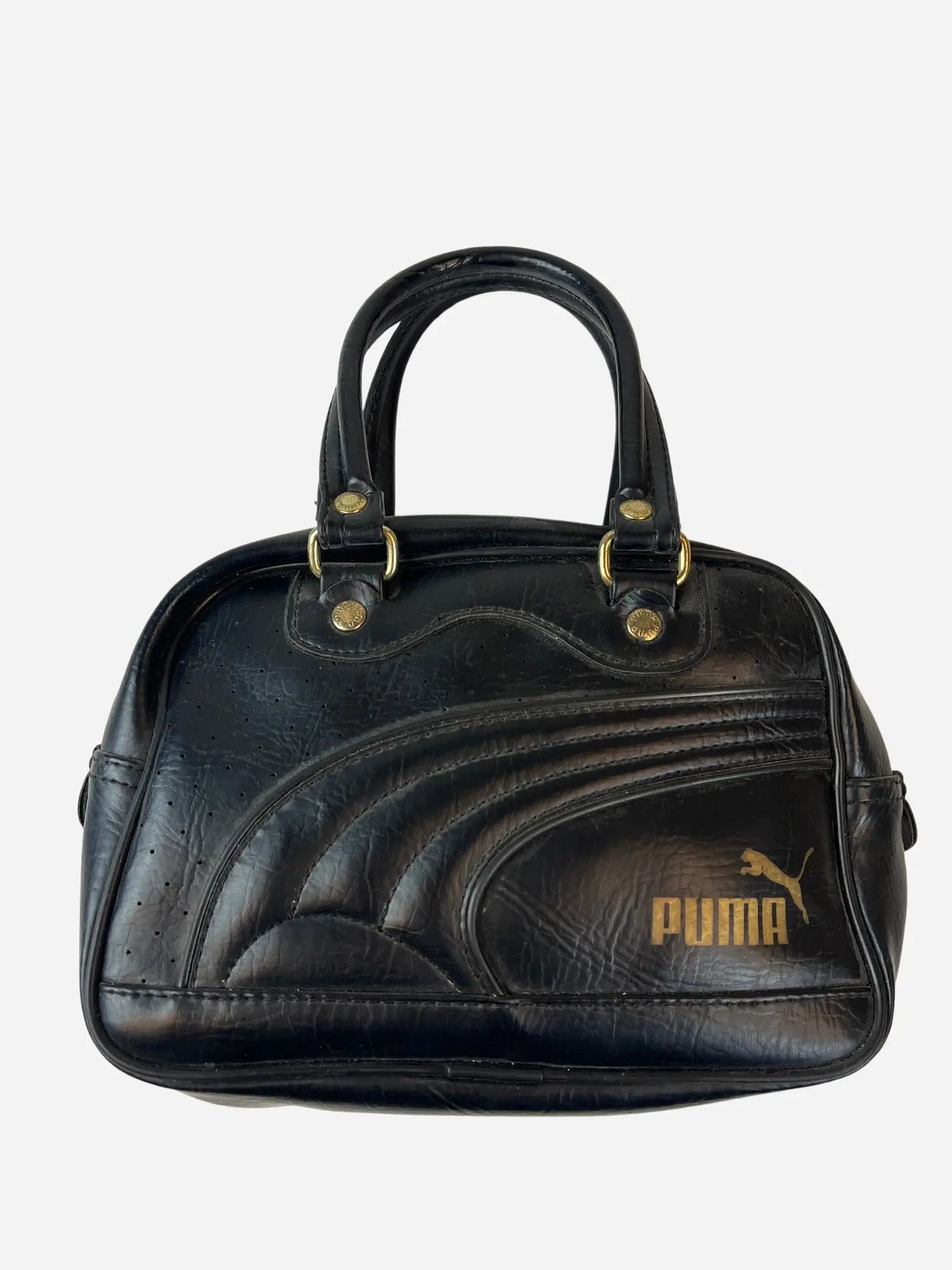 Puma Leder Tasche Schwarz