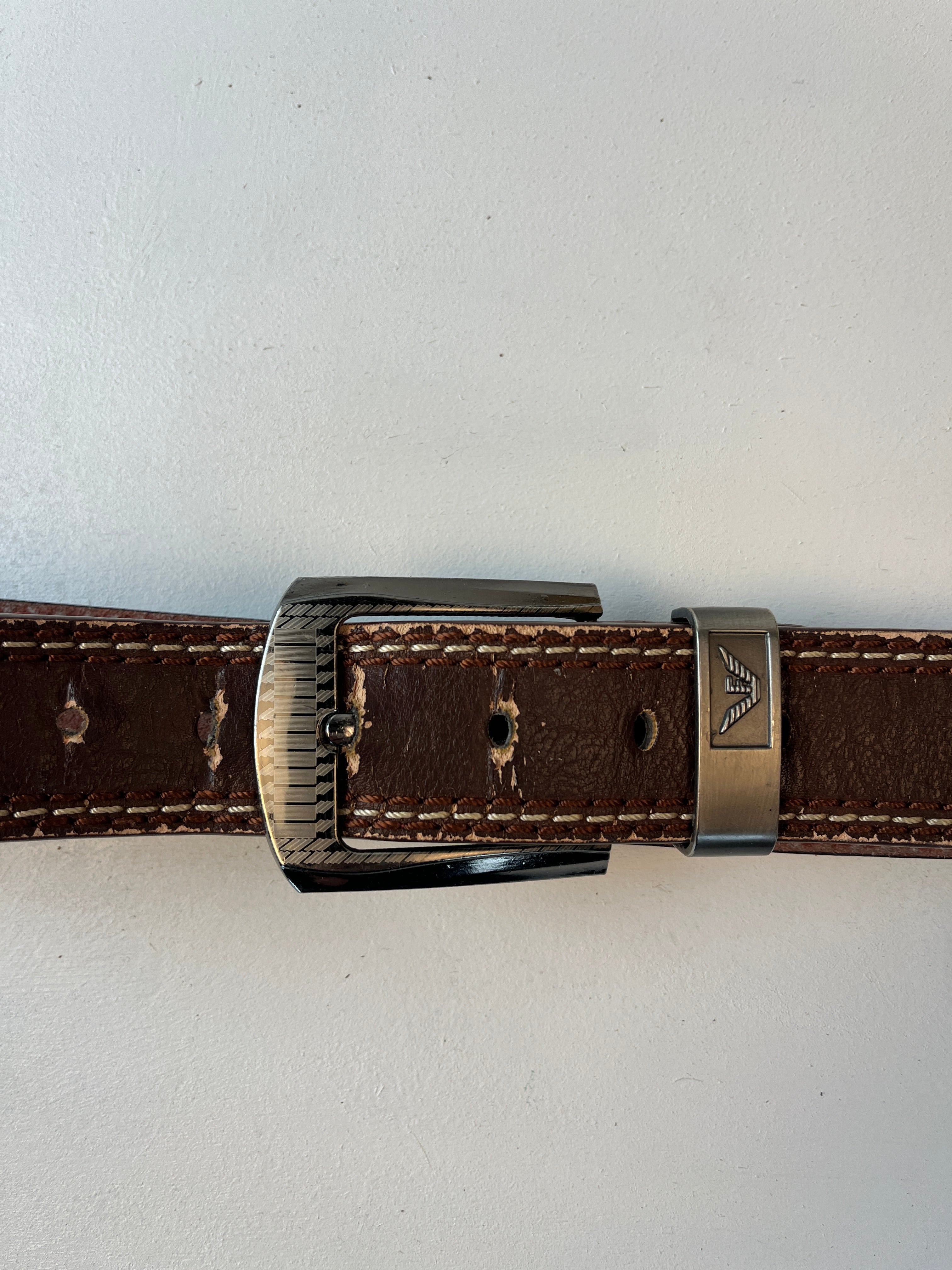 Vintage Leder Gürtel Braun