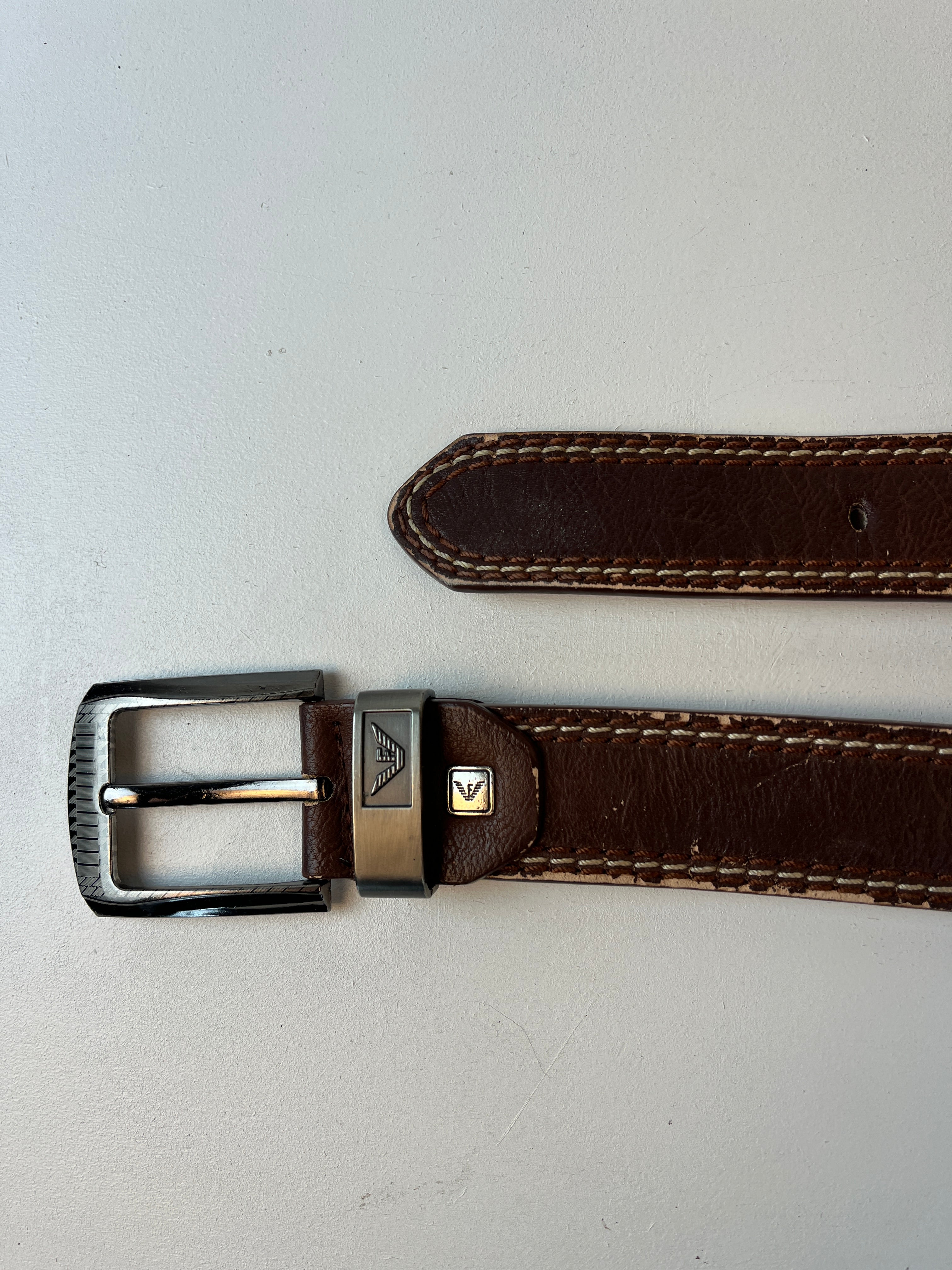 Vintage Leder Gürtel Braun