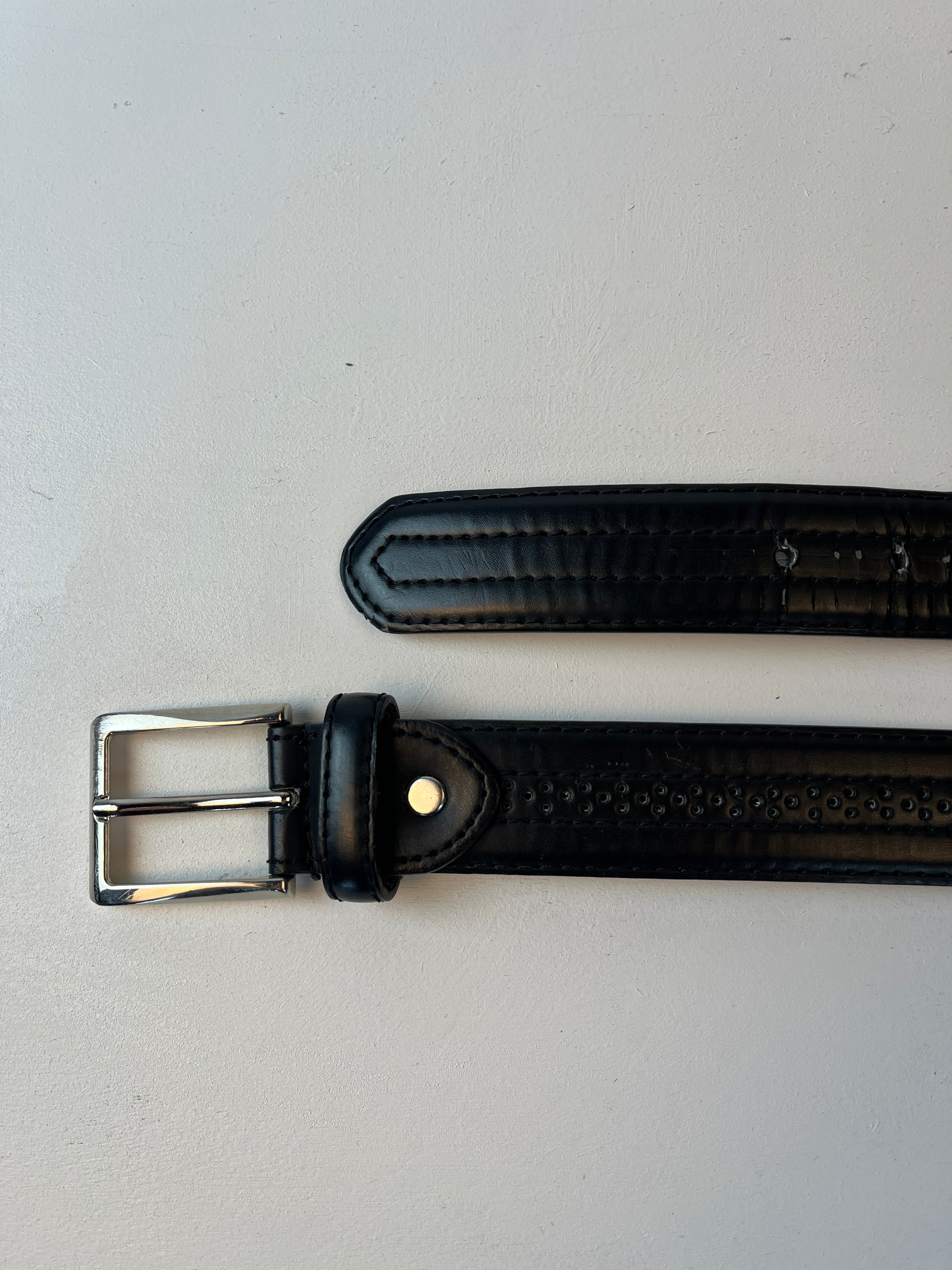 Vintage Leder Gürtel Schwarz