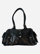 Vintage Leder Tasche Schwarz