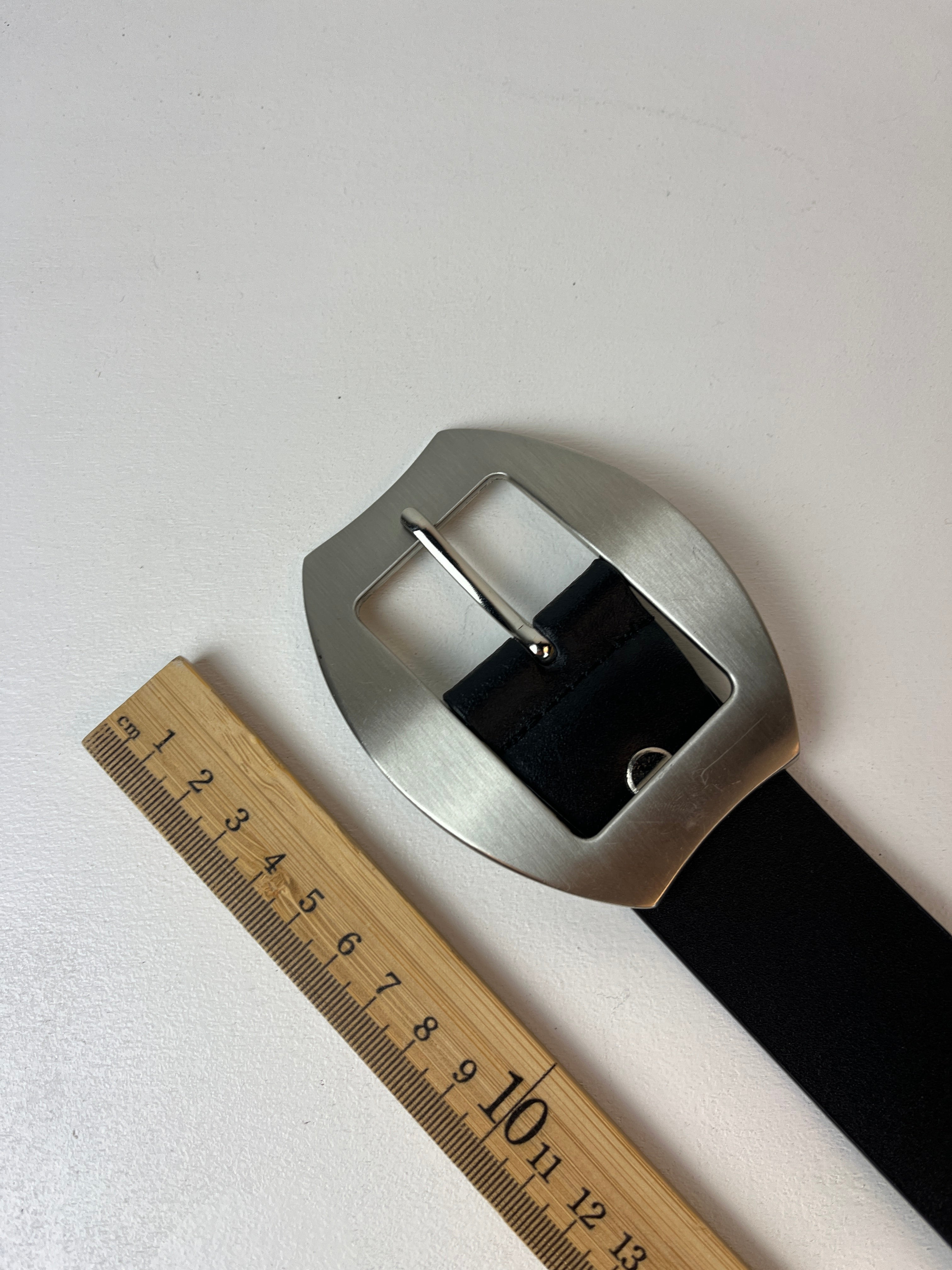 Vintage Leder Gürtel Schwarz