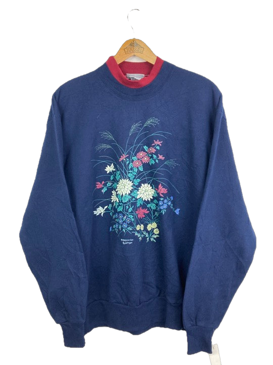 „Flowers“ Print Sweater (L)