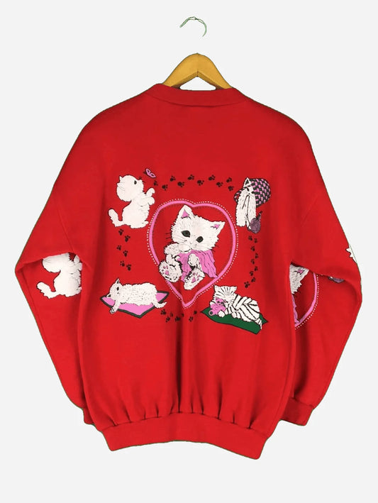 Cute Cat 80s Sweater (M)