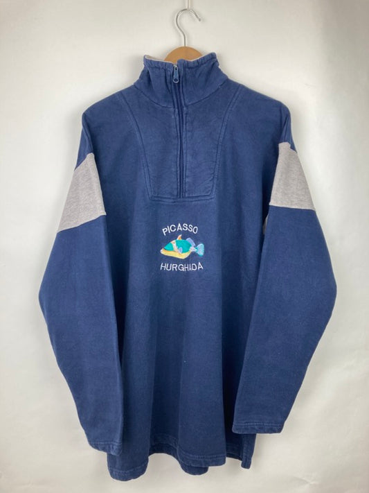 „Picasso Hurghada“ Halfzip Sweater (L)