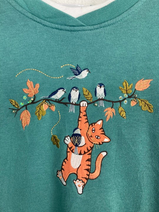 „Cat & Bird“ Sweater (S)