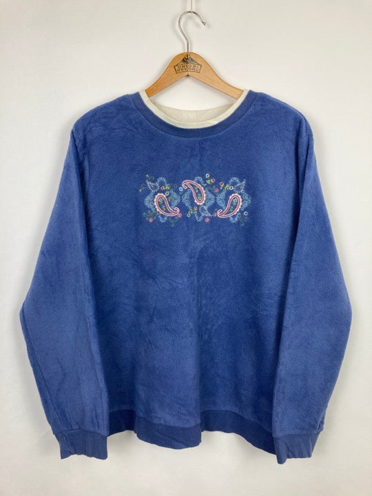 Embroidered Fleece Sweater (L)